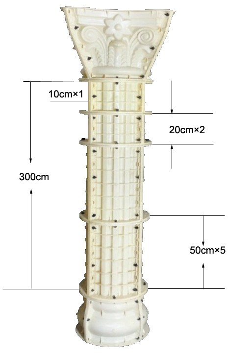Concrete Column Round Pillar Mold in 20 cm Diameter