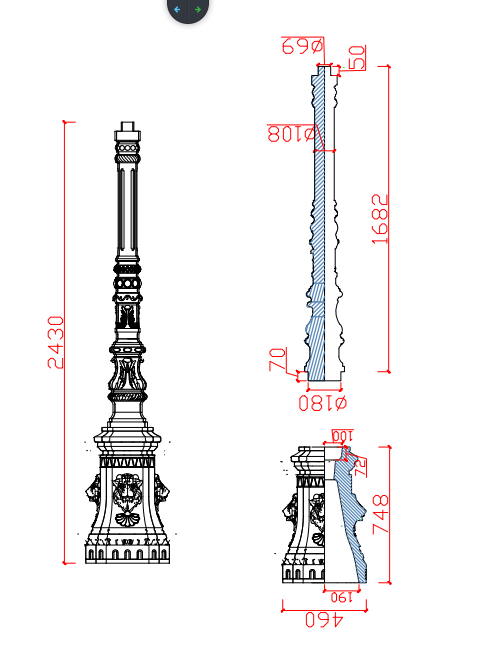 Concrete Lamp Post Mold