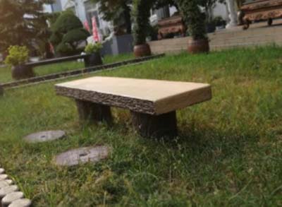 Concrete Tree Bark Bench Mold