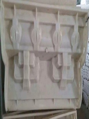 China Supply Exterior Decorative cement concrete Eaves line Chinese style tiger paws shape plastic molds for building home use